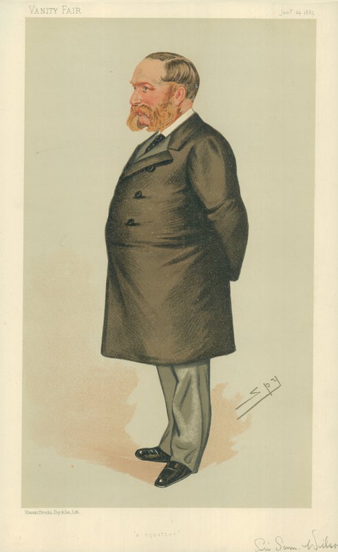Sir Samuel Wilson, Squatter, 24. tammikuuta 1885, Vanity Fair -sarjakuva tekijältä Leslie Matthew Ward