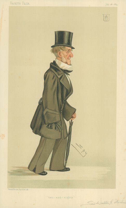 Sir Walter George Stirling, kaksi ja kahdeksankymmentä, 26. heinäkuuta 1884, Vanity Fair -sarjakuva tekijältä Leslie Matthew Ward