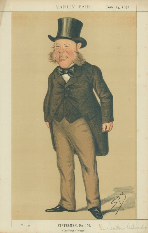Sir Watkin Williams-Wynn, Walesin kuningas, 14. kesäkuuta 1873, Vanity Fair -sarjakuva tekijältä Leslie Matthew Ward