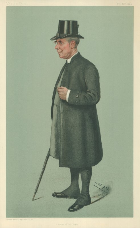 Winchesterin piispa, sukkanauhan prelaatti, 19. joulukuuta 1901, Vanity Fair -sarjakuva tekijältä Leslie Matthew Ward
