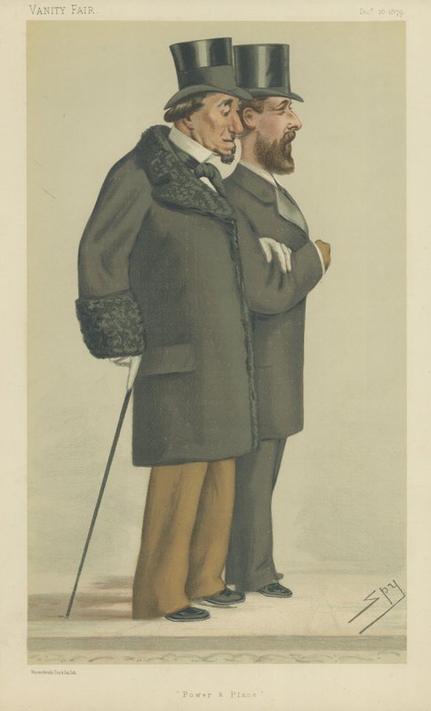 Earl of Beaconsfield ja herra Montagu William Lowry Corry tekijältä Leslie Matthew Ward
