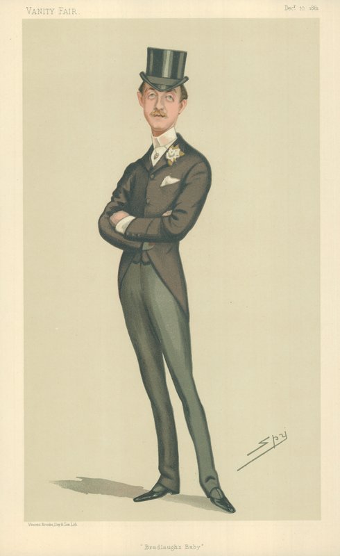 The Hon C R Spencer, Bradlaughin vauva, 10. joulukuuta 1881, Vanity Fair -sarjakuva tekijältä Leslie Matthew Ward