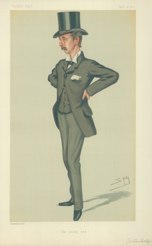 Hon Edward Stanhopen kansanedustaja, Nuori mies, 12. huhtikuuta 1879, Vanity Fair -sarjakuva tekijältä Leslie Matthew Ward
