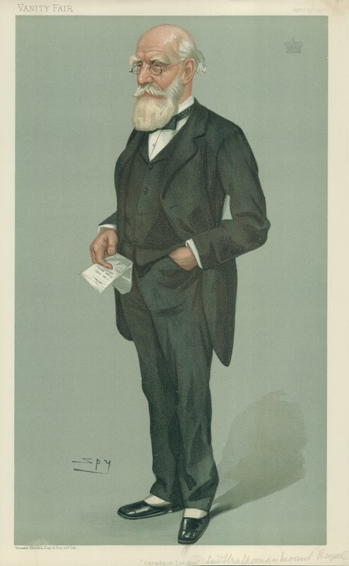 Lord Strathcona ja Mount Royal, Kanada Lontoossa, 19. huhtikuuta 1900, Vanity Fair -sarjakuva tekijältä Leslie Matthew Ward