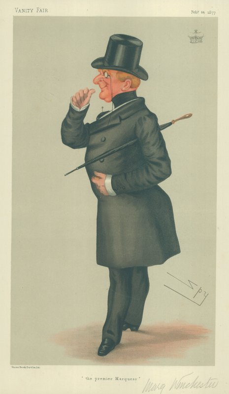 Winchesterin markiisi, päämarkiisi, 24. helmikuuta 1877, Vanity Fair -sarjakuva tekijältä Leslie Matthew Ward