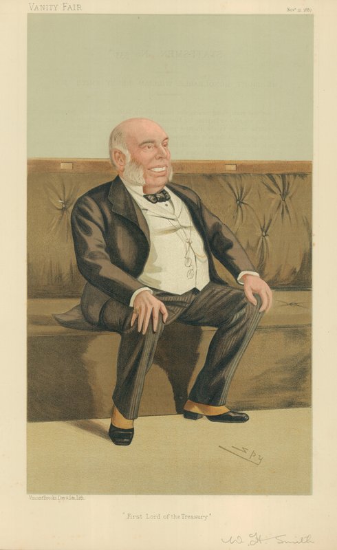 The Right Hon William Henry Smith, valtiovarainministeriön ensimmäinen herra, 12. marraskuuta 1887, Vanity Fair -sarjakuva tekijältä Leslie Matthew Ward