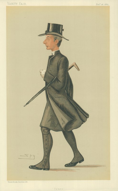 Oikea pastori George Howard Wilkinson, Truron piispa, Truro, 26. joulukuuta 1885, Vanity Fair -sarjakuva tekijältä Leslie Matthew Ward