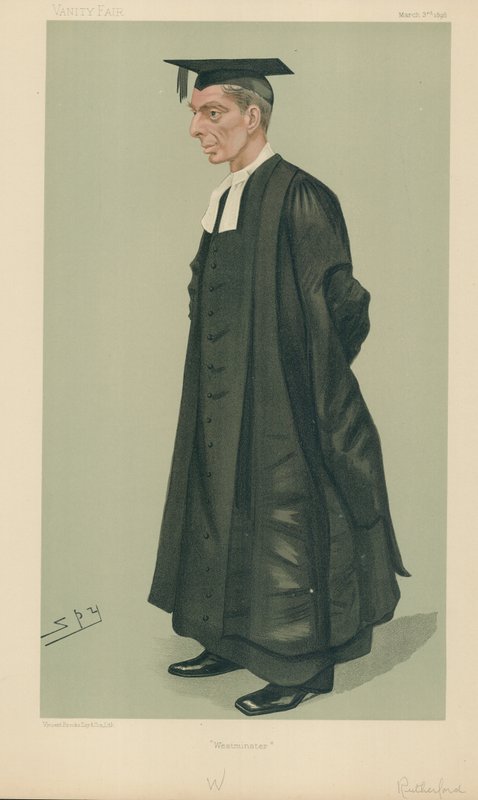 W S Rutherford, Westminster Schoolin rehtori, Westminster, 2. maaliskuuta 1889, Vanity Fair -sarjakuva tekijältä Leslie Matthew Ward