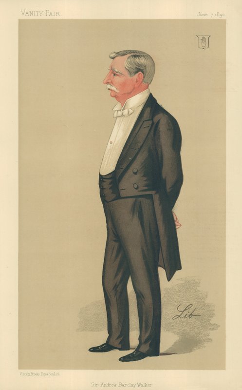 Sir Andrew Barclay Walker, 7. kesäkuuta 1890, Vanity Fair -sarjakuva tekijältä Liborio Prosperi