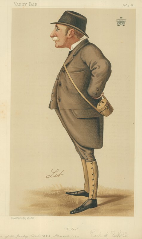 Earl of Suffolk ja Berkshire, Dover, 31. joulukuuta 1887, Vanity Fair -sarjakuva tekijältä Liborio Prosperi