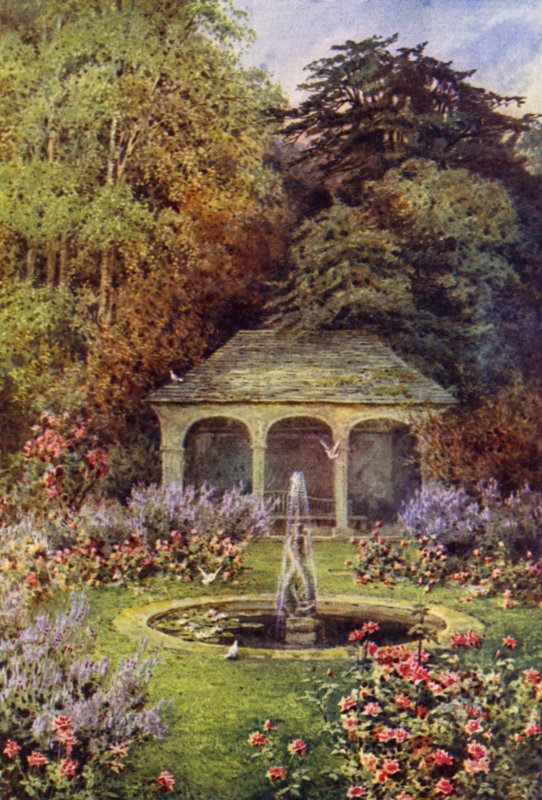 Pool Garden (väri litho) tekijältä Lilian Stannard