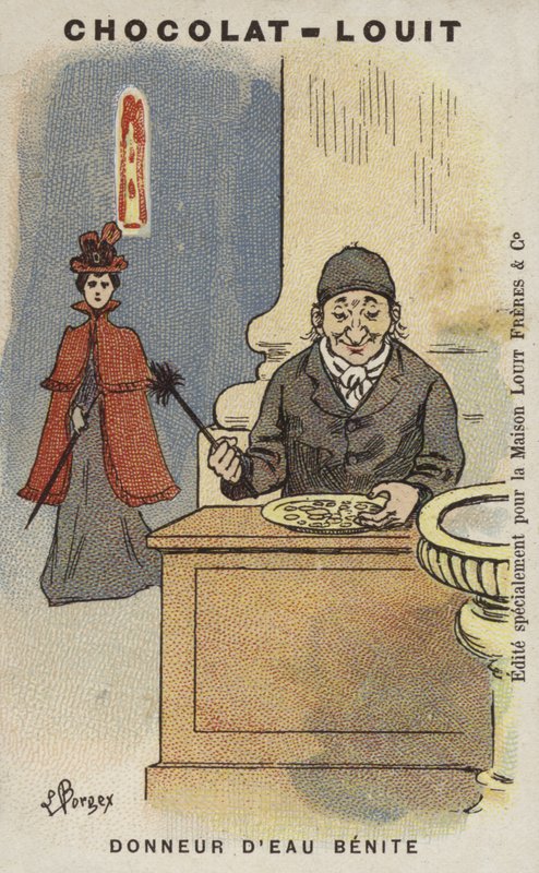 Beniten veden luovuttaja (chromolitho) tekijältä Louis Borgex