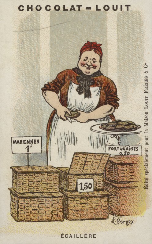 Ecaillere (chromolitho) tekijältä Louis Borgex