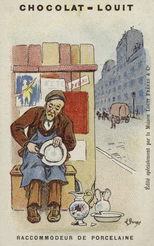 Posliini paristo (chromolitho) tekijältä Louis Borgex
