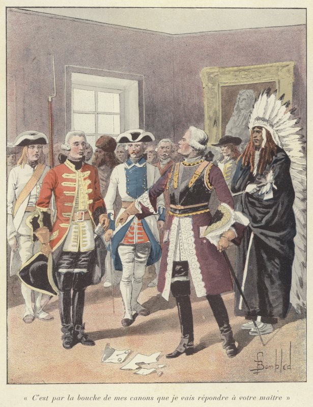 Louis de Buade de Frontenac, Uuden Ranskan kenraalikuvernööri, 1690 tekijältä Louis Charles Bombled