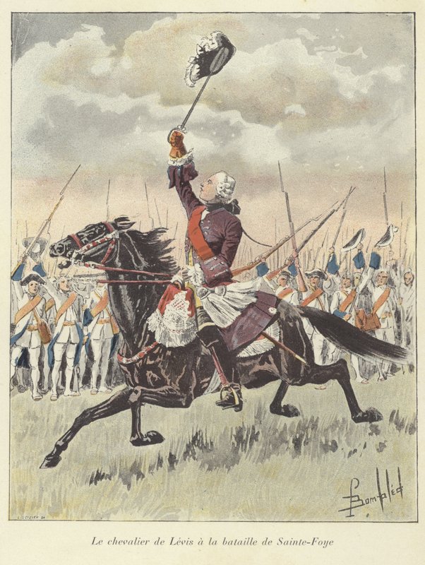 Chevalier de Levis Sainte-Foyn taistelussa, Quebec, 1760 tekijältä Louis Charles Bombled