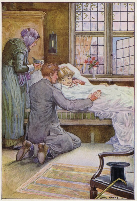 Kuvitus Tom Brownin koulupäiville tekijältä Louis John Rhead