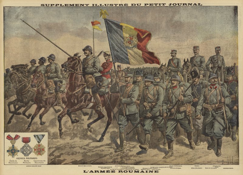 Romanian armeija, ensimmäinen maailmansota tekijältä Louis Charles (after) Bombled