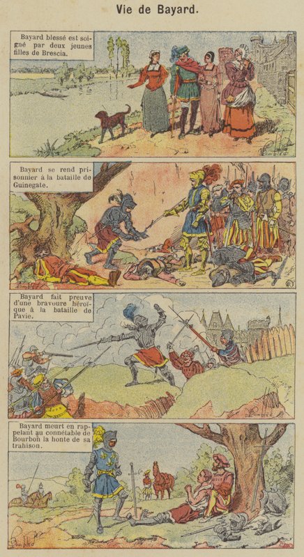 Bayardin elämä (väri litho) tekijältä Louis Charles (after) Bombled