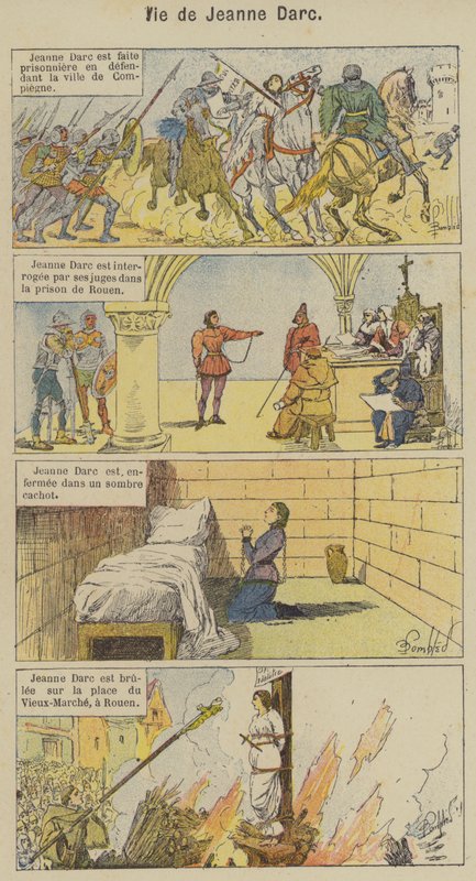 Jeanne Darcin elämä (väri litho) tekijältä Louis Charles (after) Bombled
