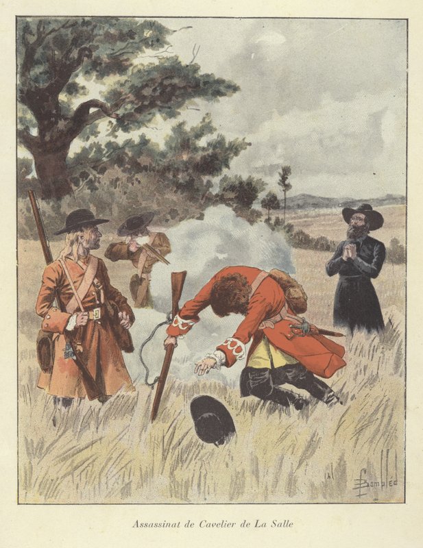 Rene-Robert Cavelier de la Sallen murha, 1687 tekijältä Louis Charles Bombled
