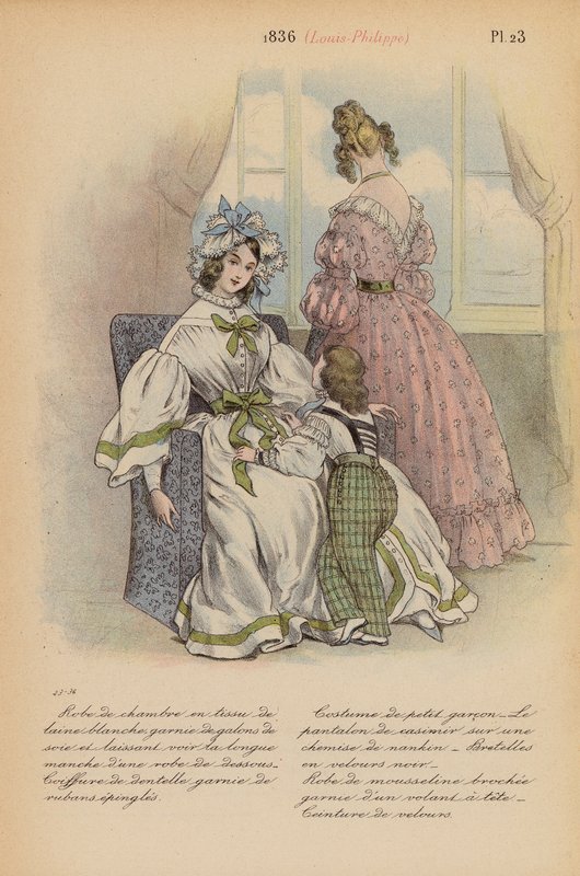 Ranskalainen muoti: Louis-Philippe (värilitro) 1836. tekijältä Louis Colas