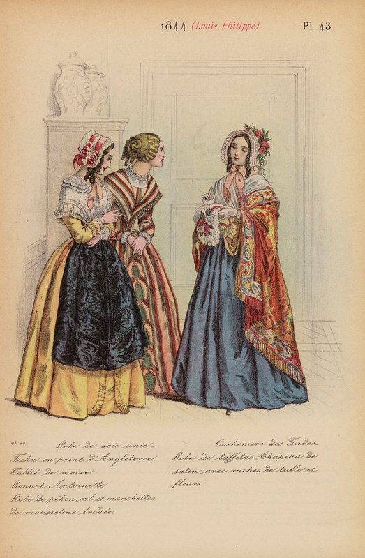 Ranskalainen muoti: Louis-Philippe (värilitro) 1844. tekijältä Louis Colas