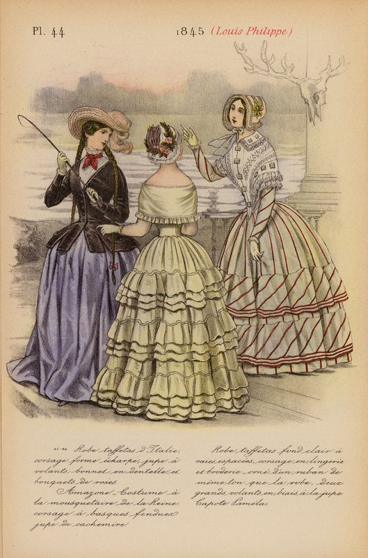 Ranskalainen muoti: Louis-Philippe (värilitro) 1845. tekijältä Louis Colas