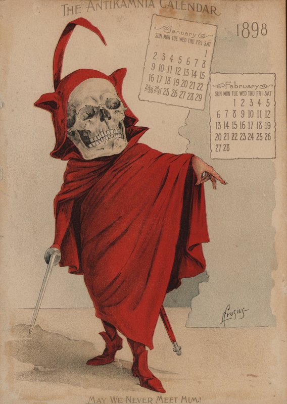 Mefistòfeles, Il·lustració per al Calendari Antikamnia finès tekijältä Louis Crucius or Crusuius