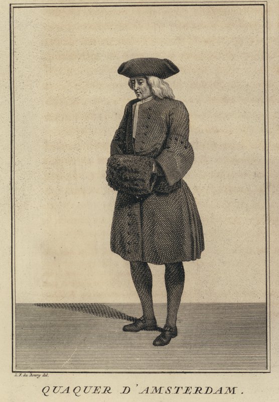 Quaker Amsterdamista, Alankomaista (kaiverrus) tekijältä Louis Fabricius (after) Dubourg