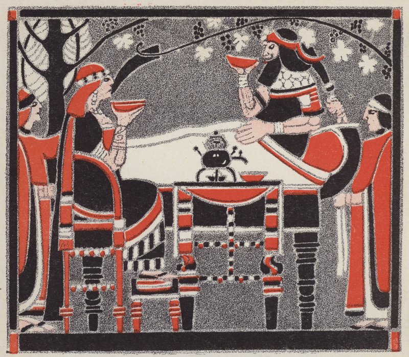Tarjoilijan oppitunti; II, 2 (väri litho) tekijältä Louis Fancher