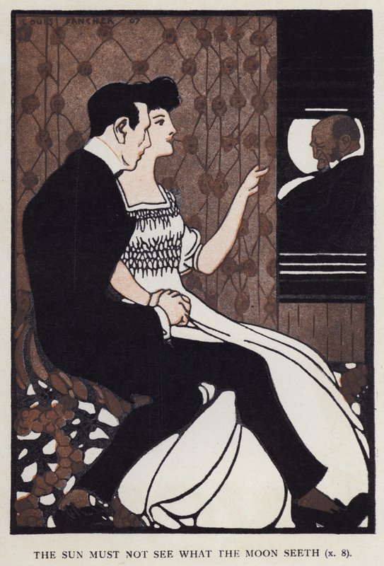 Aurinko ei saa nähdä mitä kuu näkee (väri litho) tekijältä Louis Fancher