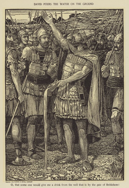 David kaataa vettä maahan tekijältä Louis John Rhead