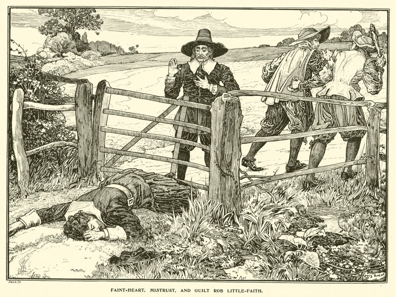 Heikkosydän, epäluottamus ja syyllisyys Rob Little-Faith (kaiverrus) tekijältä Louis John Rhead