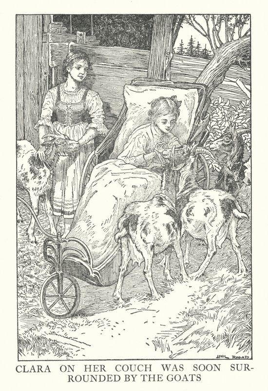 Johanna Spyrin Heidin kuvitus (litografia) tekijältä Louis John Rhead