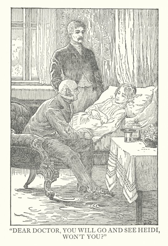 Johanna Spyrin Heidin kuvitus (litografia) tekijältä Louis John Rhead