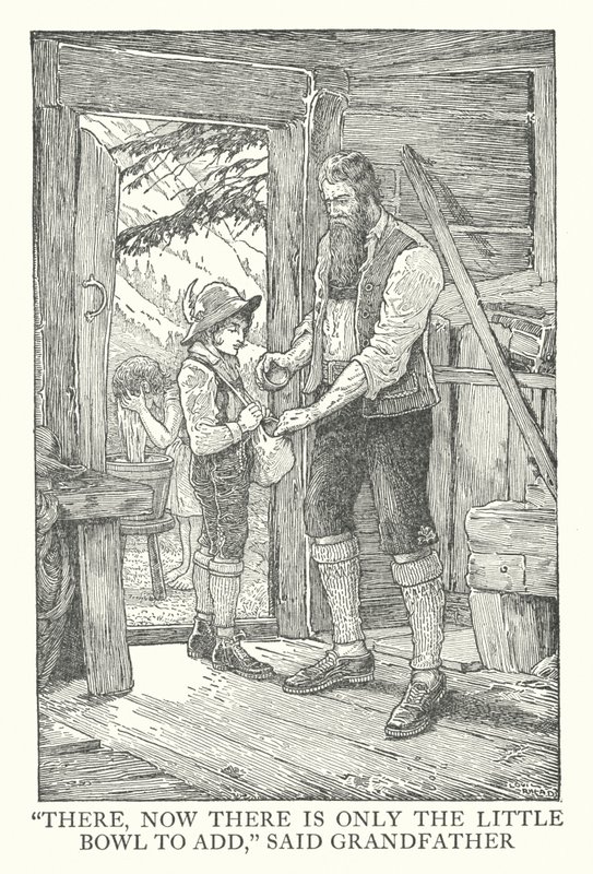 Johanna Spyrin Heidin kuvitus (litografia) tekijältä Louis John Rhead