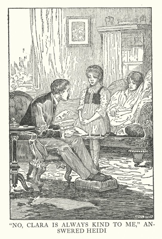 Johanna Spyrin Heidin kuvitus (litografia) tekijältä Louis John Rhead