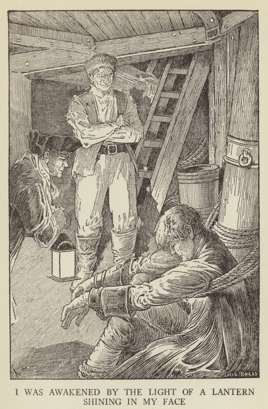 Robert Louis Stevensonin kuvitus Kidnapped tekijältä Louis John Rhead