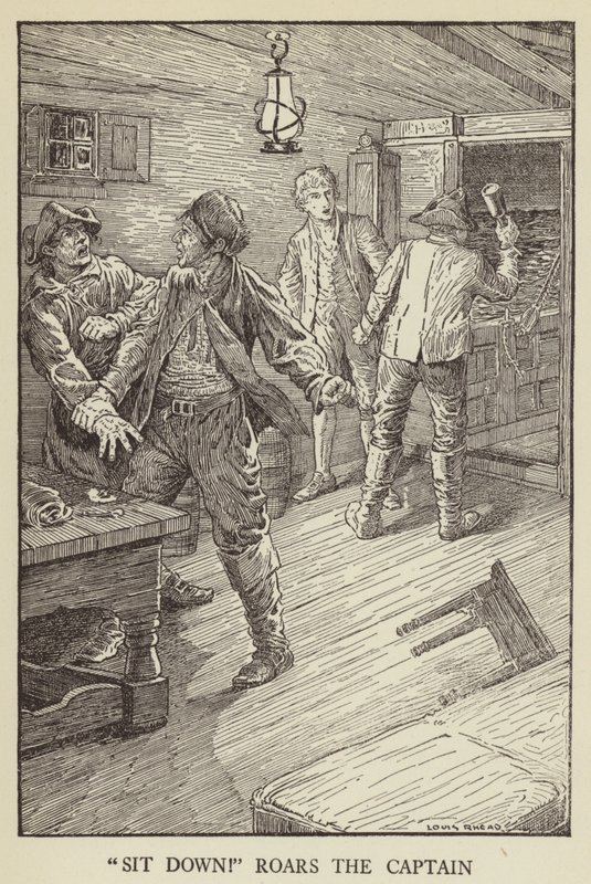 Robert Louis Stevensonin kuvitus Kidnapped tekijältä Louis John Rhead
