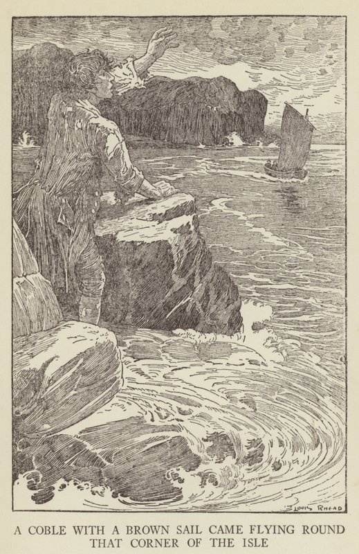 Robert Louis Stevensonin kuvitus Kidnapped tekijältä Louis John Rhead