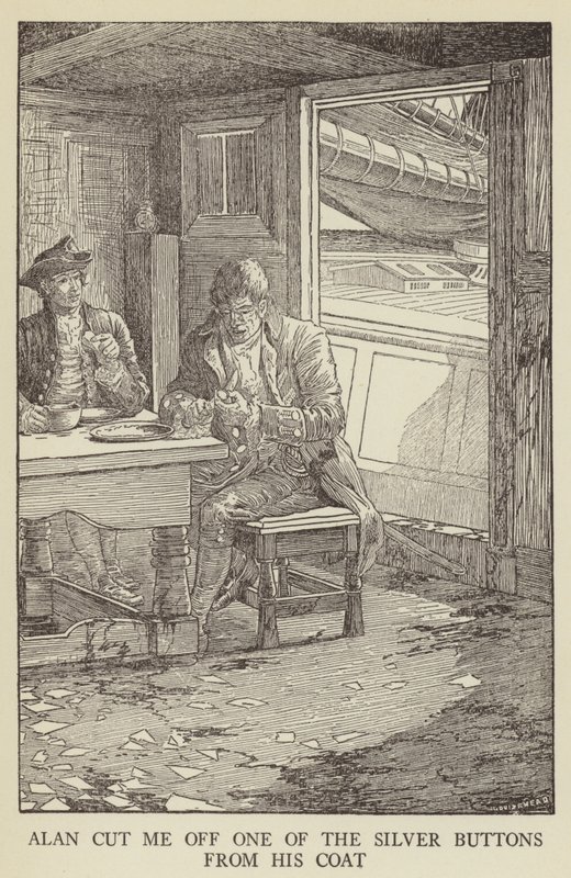 Robert Louis Stevensonin kuvitus Kidnapped tekijältä Louis John Rhead