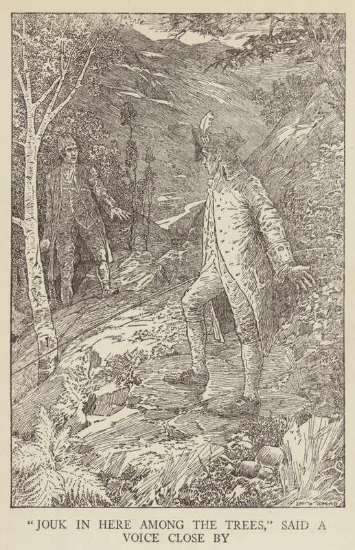 Robert Louis Stevensonin kuvitus Kidnapped tekijältä Louis John Rhead