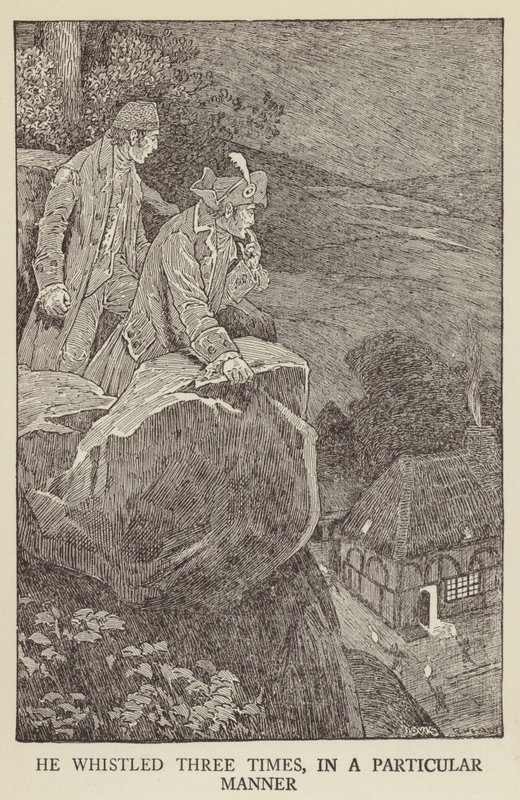 Robert Louis Stevensonin kuvitus Kidnapped tekijältä Louis John Rhead