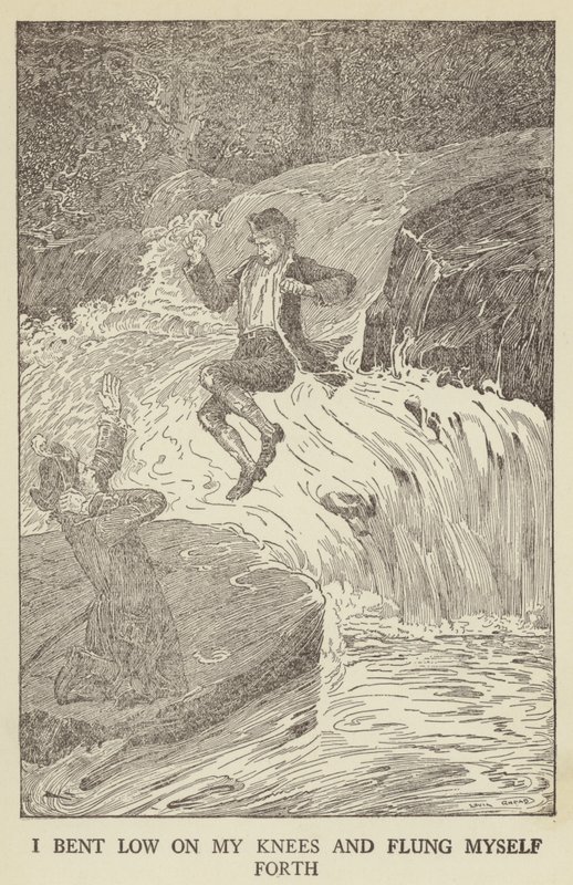 Robert Louis Stevensonin kuvitus Kidnapped tekijältä Louis John Rhead