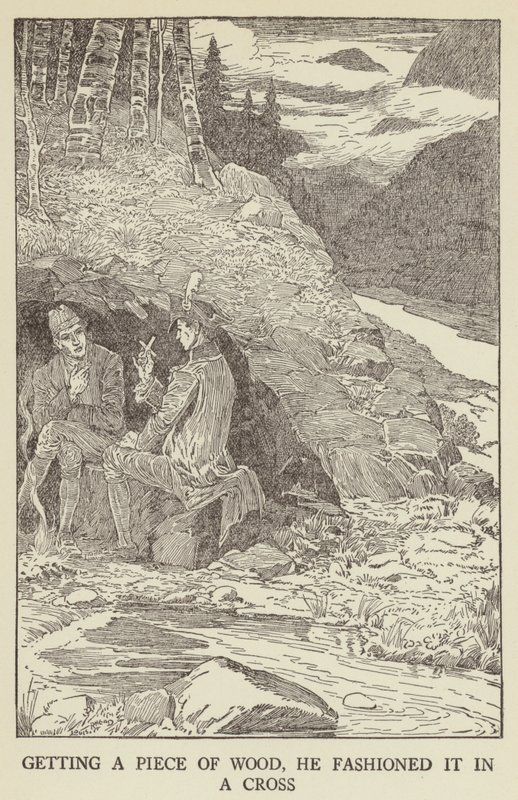 Robert Louis Stevensonin kuvitus Kidnapped tekijältä Louis John Rhead
