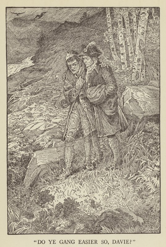 Robert Louis Stevensonin kuvitus Kidnapped tekijältä Louis John Rhead