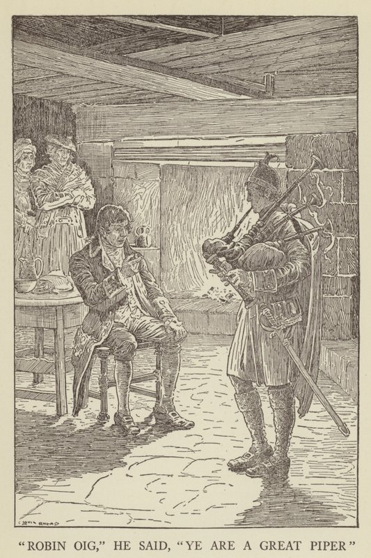 Robert Louis Stevensonin kuvitus Kidnapped tekijältä Louis John Rhead