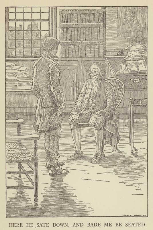 Robert Louis Stevensonin kuvitus Kidnapped tekijältä Louis John Rhead