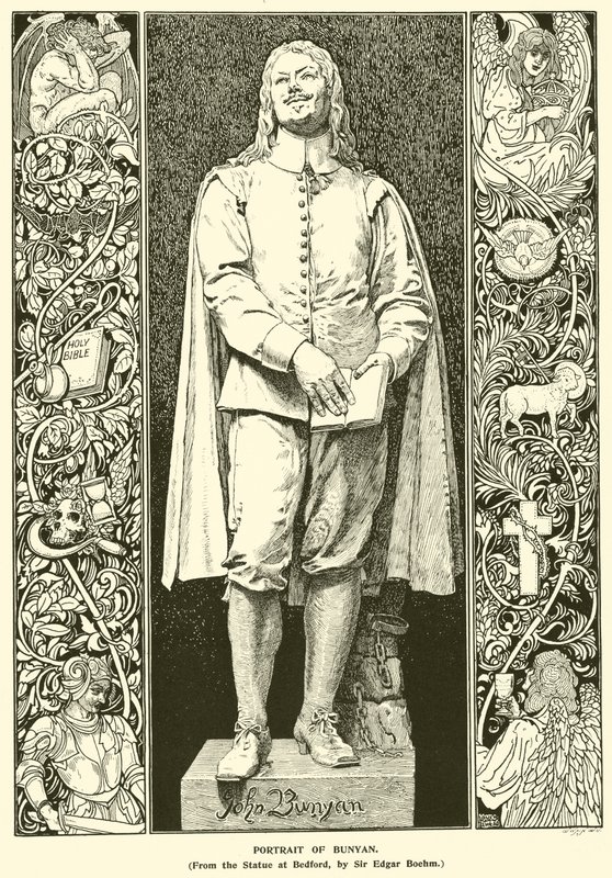 Bunyanin muotokuva (kaiverrus) tekijältä Louis John Rhead